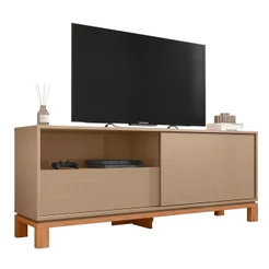 Rack Bancada Para TV 55 Pol 150cm Lucca Areia/Freijó C01 - Mpozenato