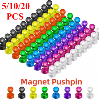 5/10/20 Unidades Coloridas Material De Escritório Ímãs De Percevejo Cones Adesivo De Geladeira Com Alfinete De Pressão em Oferta na Shopee
