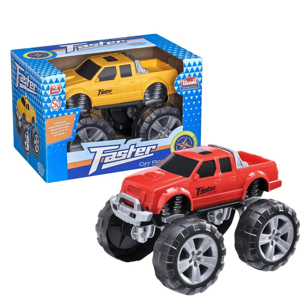 Brinquedo Infantil Carrinho Pick Up Faster Cor Sortida Unitário Usual Brinquedos - 643