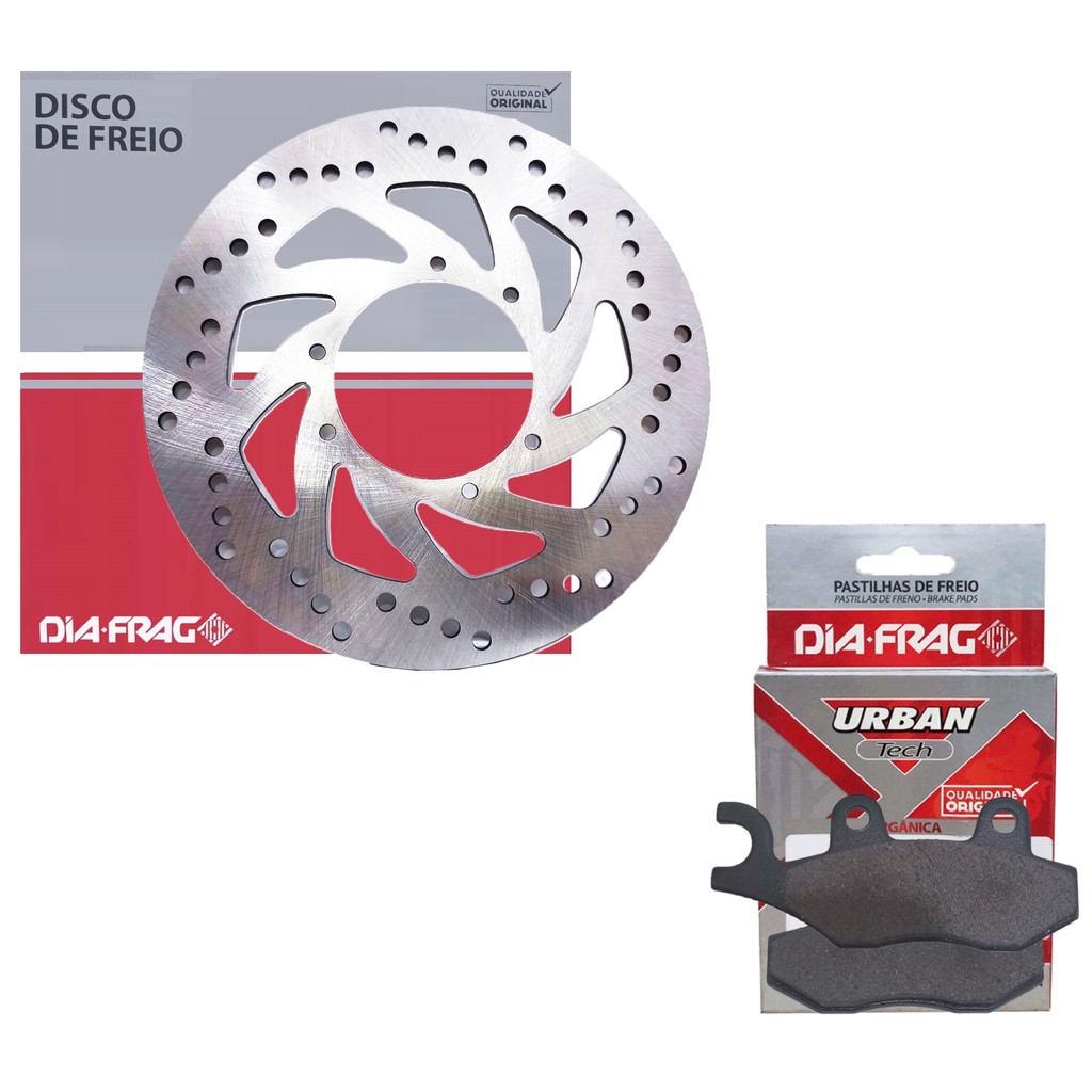 Disco de Freio Dianteiro Lander 250 / Teneré 250 Até 2015 + Pastilhas Diafrag em Oferta na Shopee