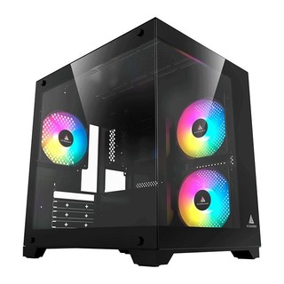 Gabinete Gamer Acegeek Gimli, Rainbow, Mid-Tower, Lateral de Vidro, Com 3 Fans, Preto AG-GIMLI-BK-3F em Oferta na Shopee