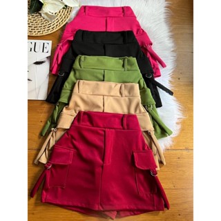 Short Saia Cargo Curto Cintura Alta Saia na Frente Short Atrás Patty Blogueira em Oferta na Shopee