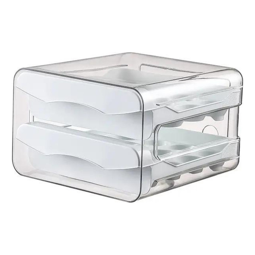 Gaveteiro P/ 32 Ovos Duplo Organizador Geladeira Acrílico