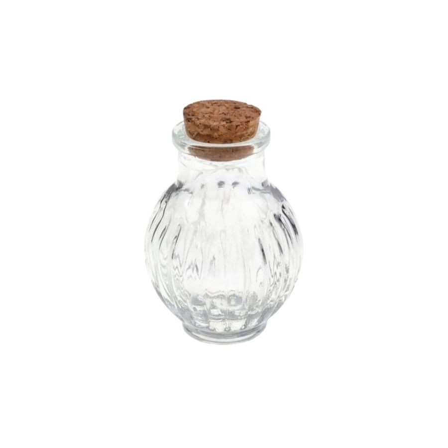 Potinho de Vidro Tampa de Rolha 5cm -  50ml - 1 unidade - Rizzo - Home & Living