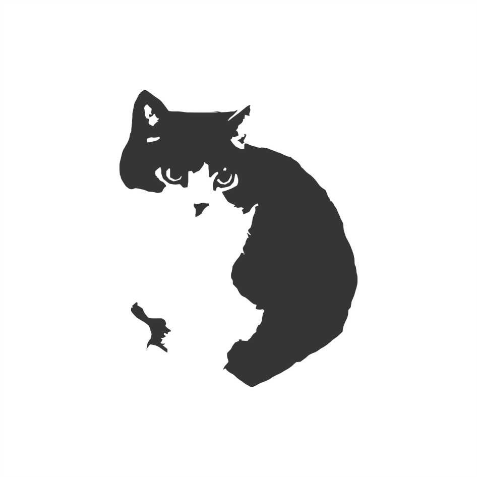 Adesivo Gato Gatinho Pet Veterinaria 10x8cm - Mod 033