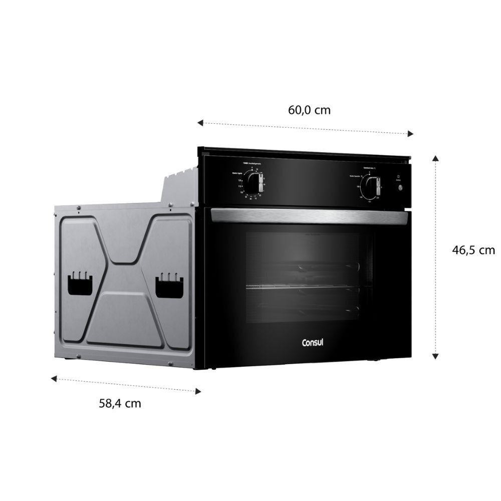 Forno Elétrico Consul de Embutir 47L COB47BE Preto 110V — imagem 2 de 2