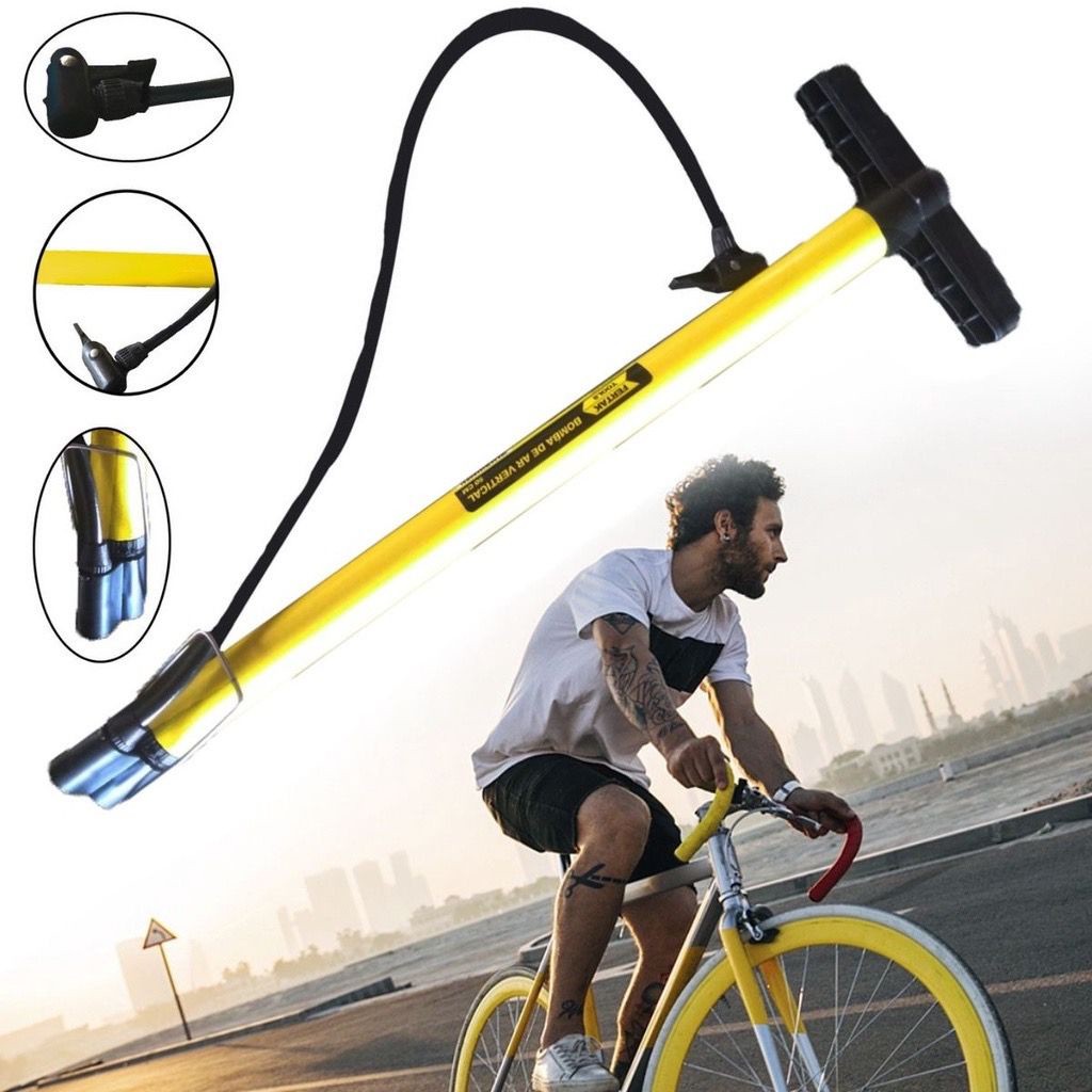 Bomba Encher Pneu De Bicicleta Bombinha De Ar Vertical Bike