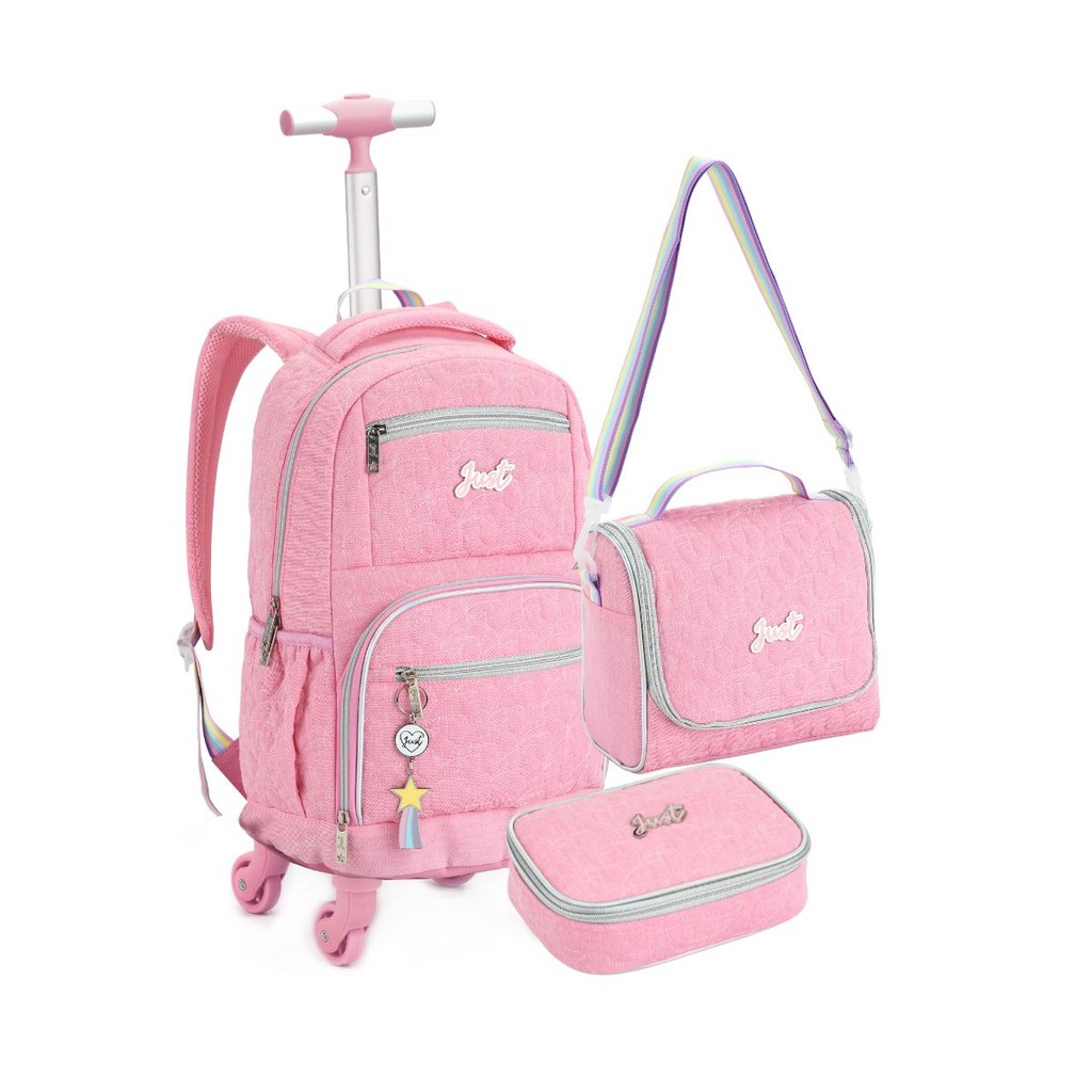 Kit Mochila Rodinha 360º Juvenil Escolar Feminino Passeio em Oferta na Shopee