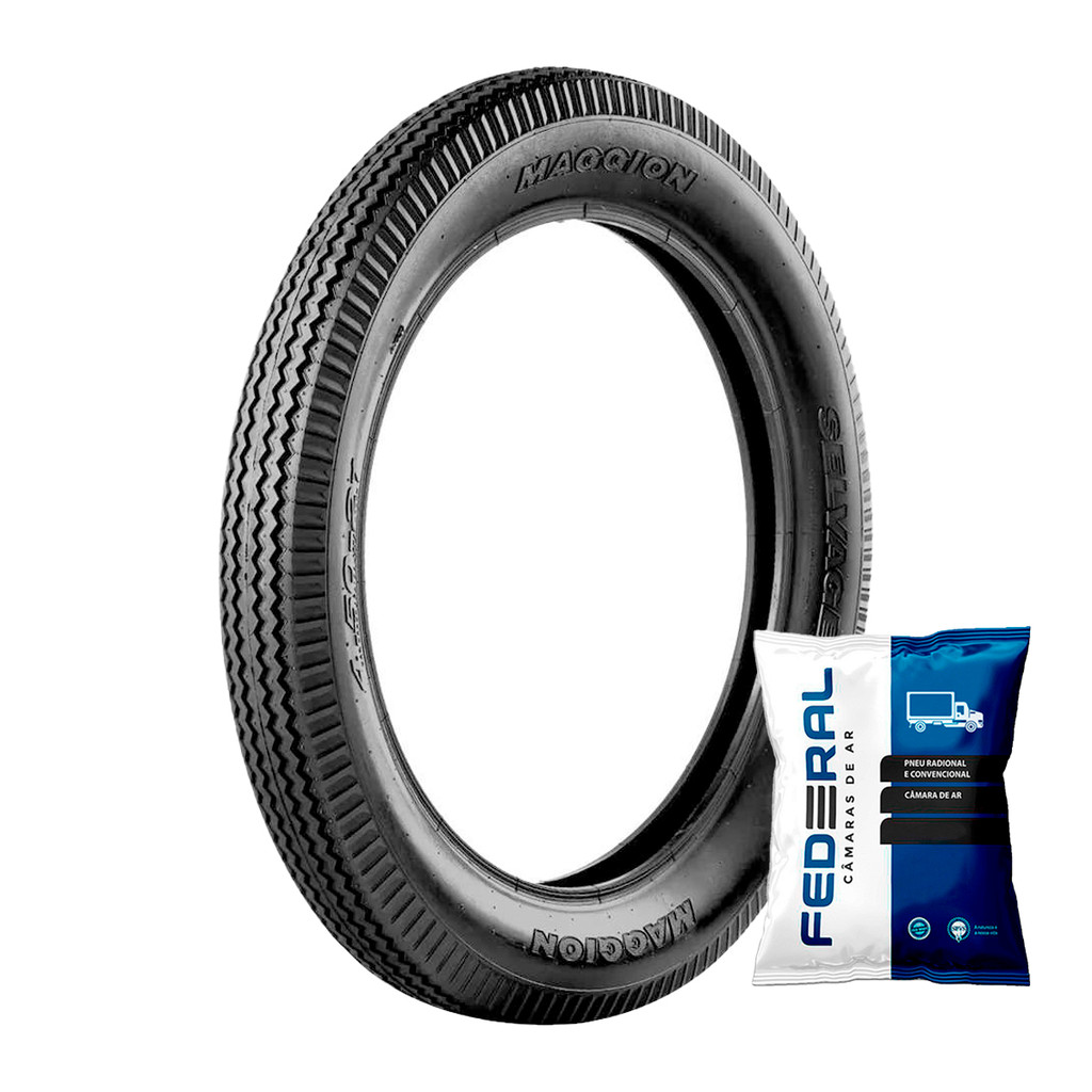 Pneu Aro 21 Maggion 4.50-21 Selvagem + Câmara de Ar Federal em Oferta na Shopee