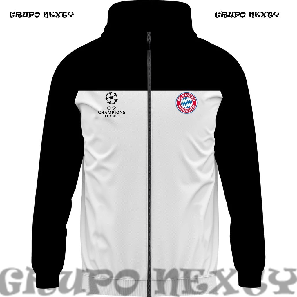 Corta Vento FC Bayern München liga Dos Campeões Champions Casaco Blusa De Frio Masculina Manga Longa Capuz Jaqueta Preta em Oferta na Shopee