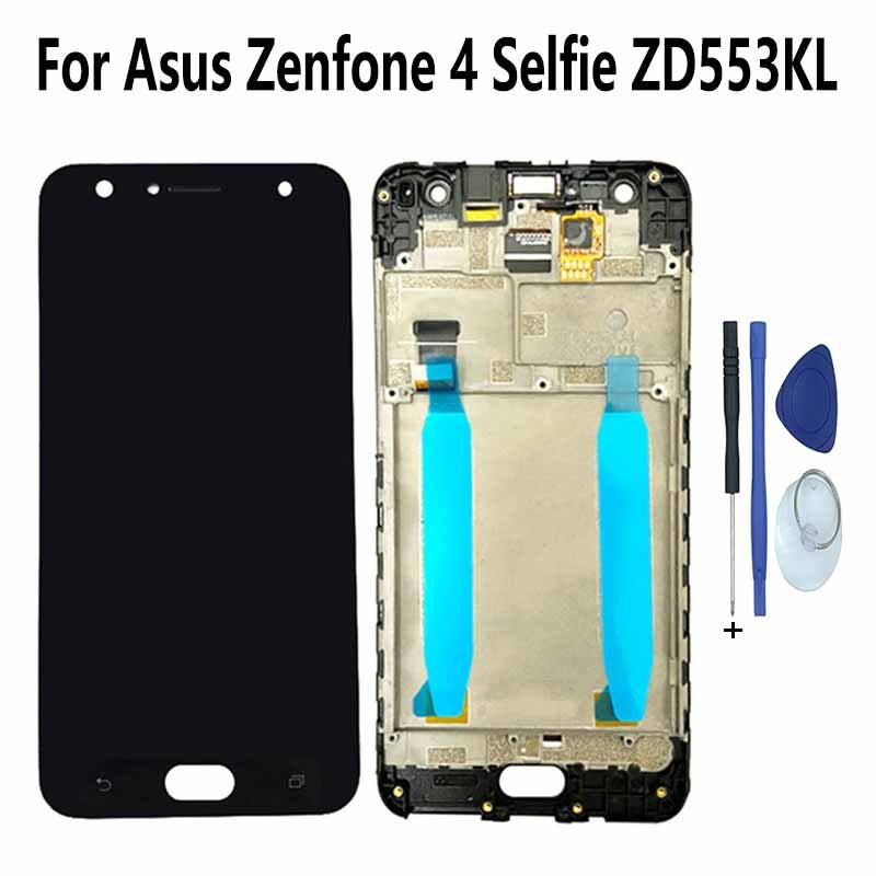 Compatível com ASUS ZenFone 4 Selfie ZD553KL, Conjunto de Painel de Toque e Digitalizador LCD, Protetor Solar ZB553KL X0