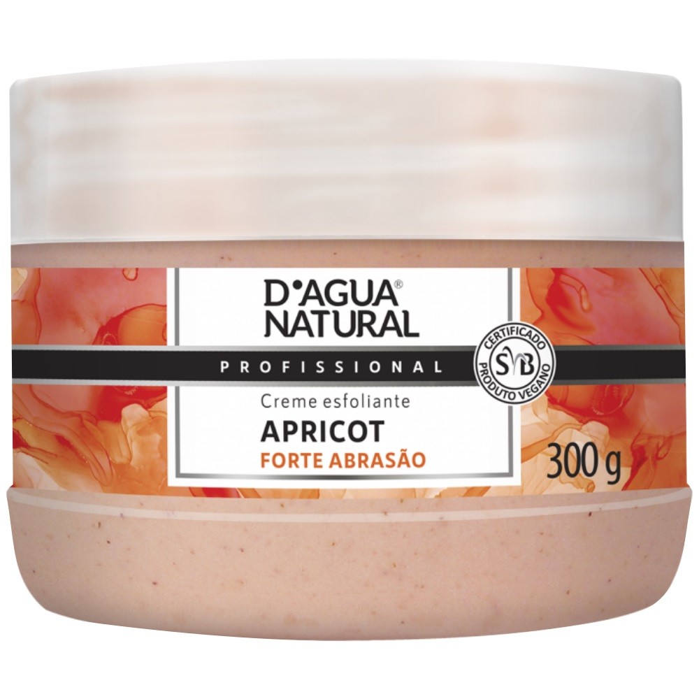 Creme Esfoliante Apricot Forte Abrasão, D'agua Natural, 300 g