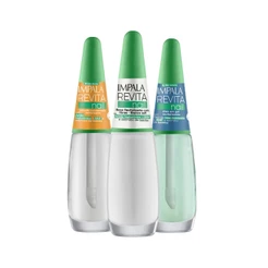 Kit Revitanail Base Branco + Solução Concentrada Óleo Impala