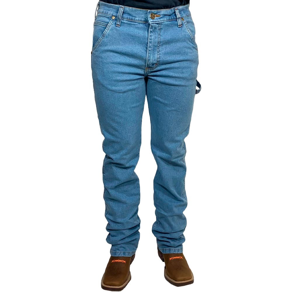 Calca Clara Carpinteira Masculina Com Elastano Rodeio