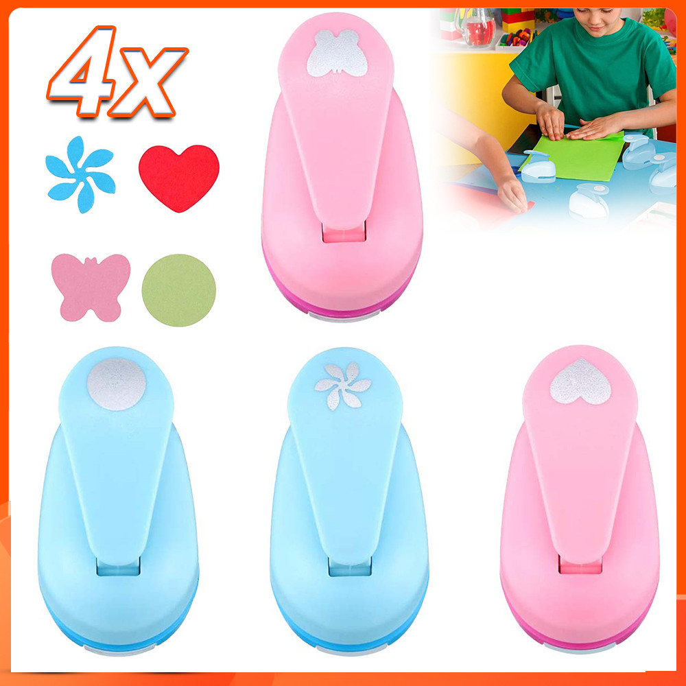 4 peças DIY Scrapbook papel lado perfurador-Mini buraco artesanato-todos os diferentes Designs de artesanato-ótimo prese em Oferta na Shopee