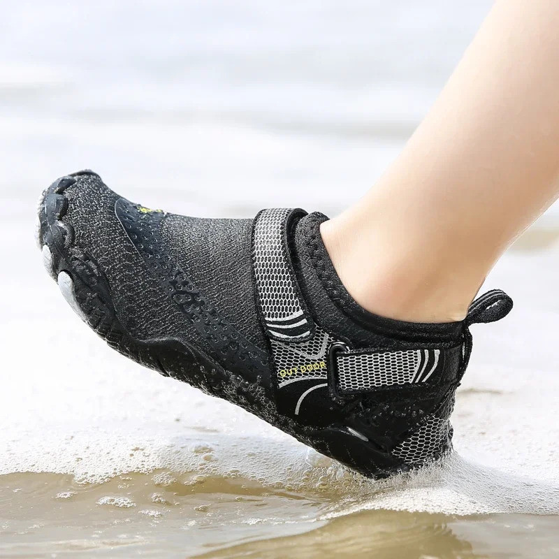 Crianças Aqua Sapatos Verão Praia Cinco Dedos Descalços De Água Natação Leve Antiderrapante Seaside Rio Tênis — imagem 2 de 2