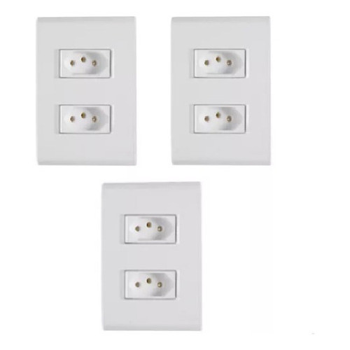 KIT 3 CJ 4X2 2 TOMADA 10A  TRAMONTINA LIZ em Oferta na Shopee