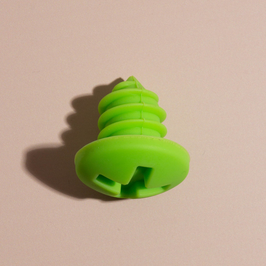 Rolha De Vinho Forma De Parafuso Silicone Verde  - Verde