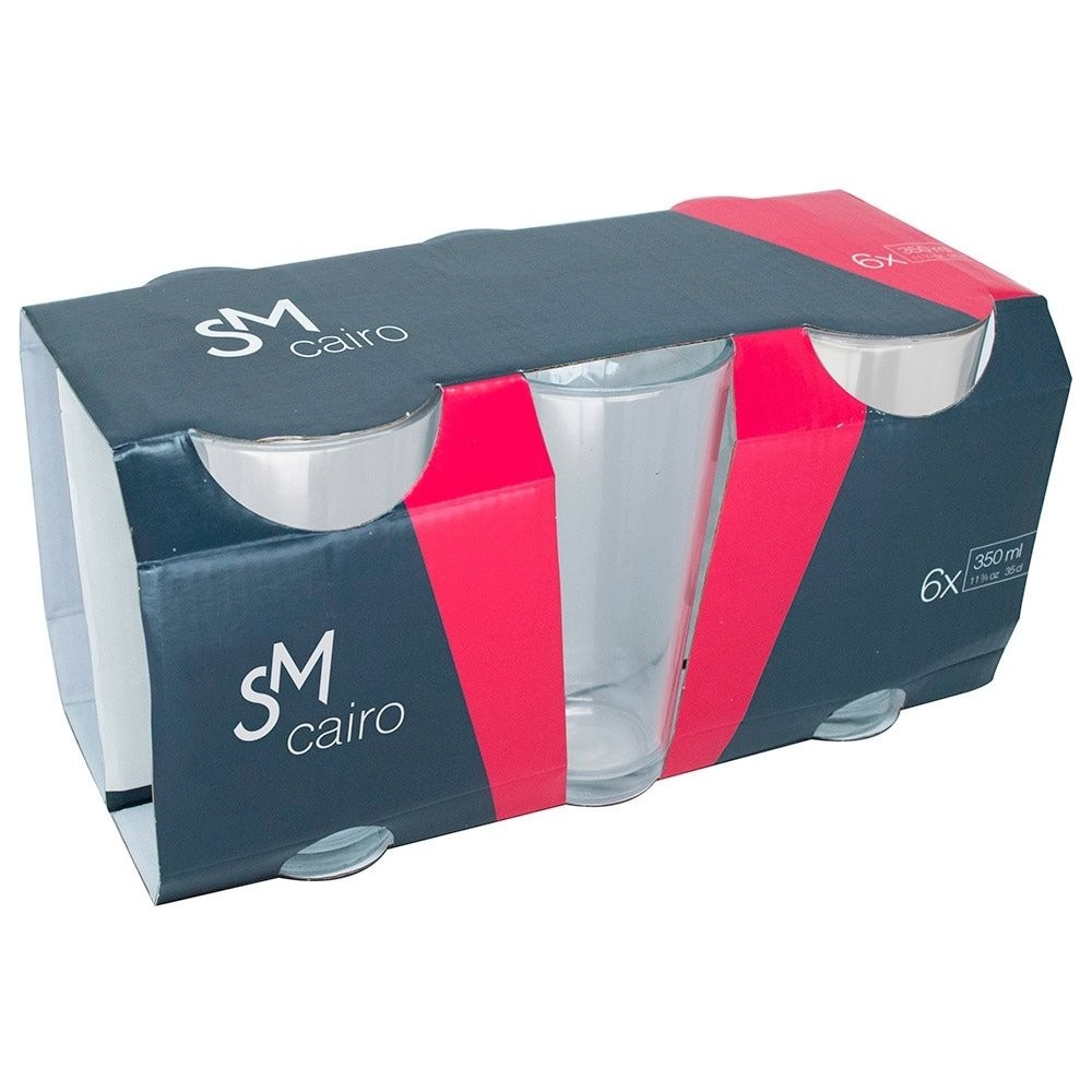 Detalhes do Conjunto de Copos Santa Marina Cairo Long Drink 350ml - Embalagem com 6 Unidades