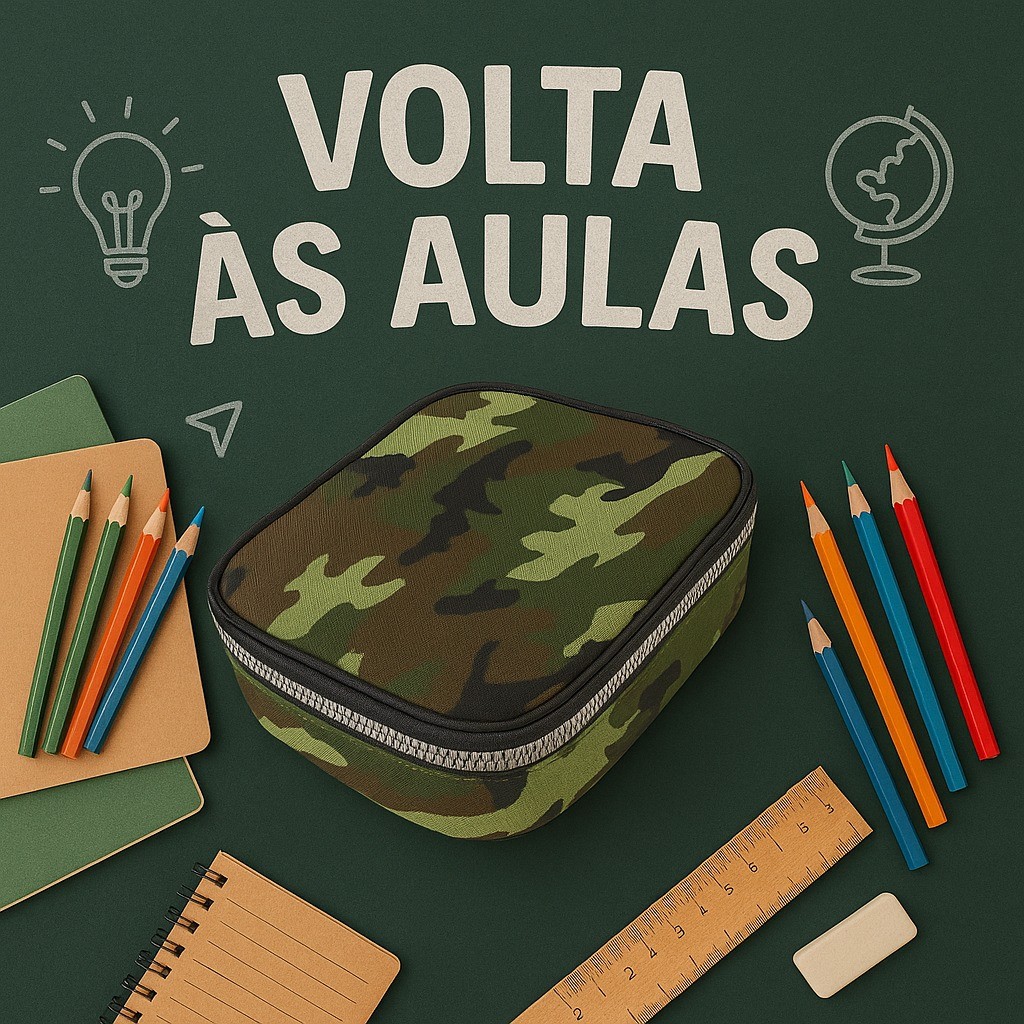 Estojo Escolar Box 100 Pens  camuflado . em Oferta na Shopee