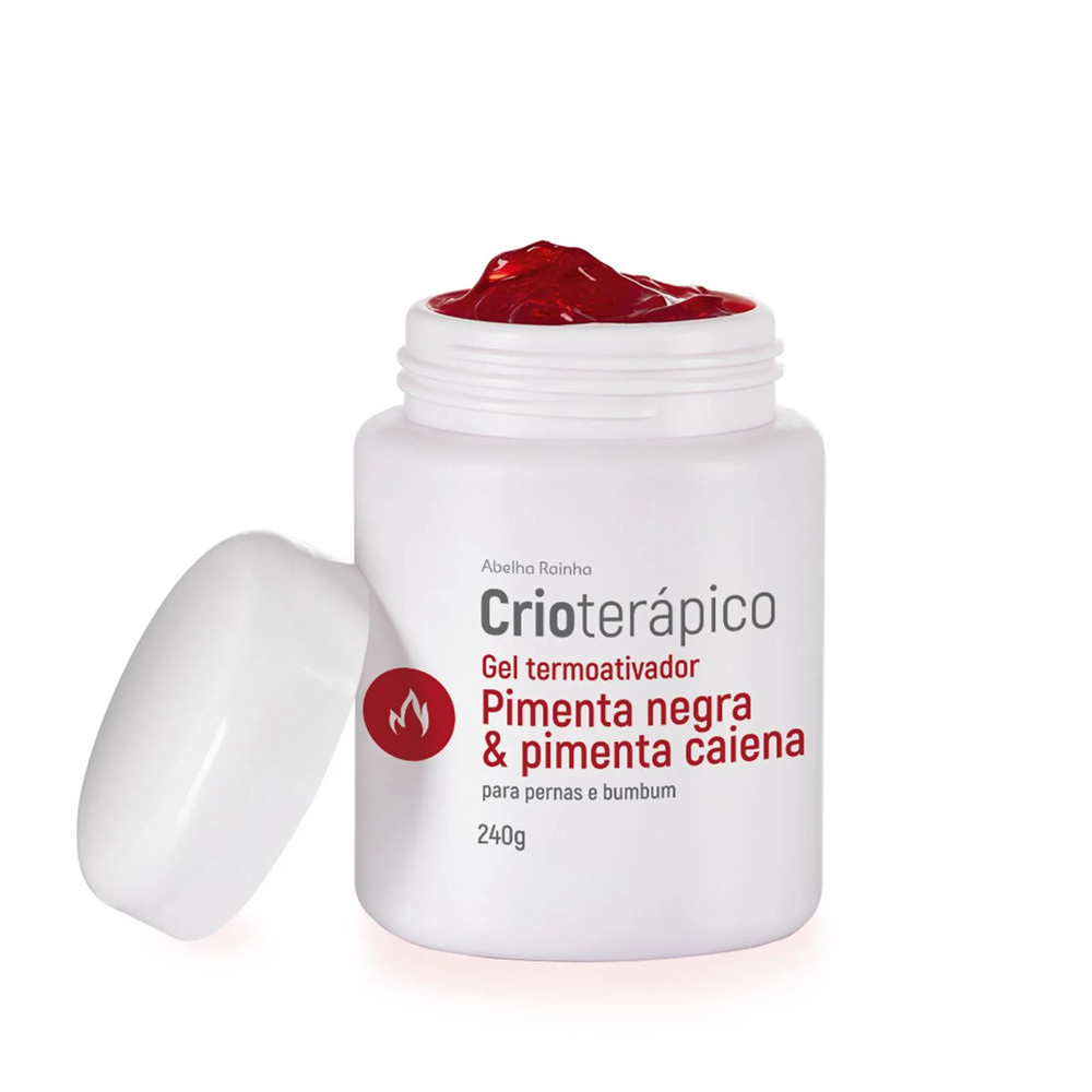 Abelha Rainha Crioterápico Gel Termoativador Pimenta Negra e Pimenta Caiena - 240g