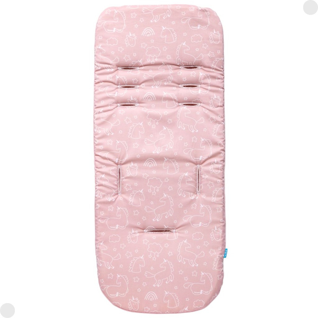Almofada Carrinho Bebe Dupla Face Universal Unicórnio Rosa 18492 - Buba em Oferta na Shopee