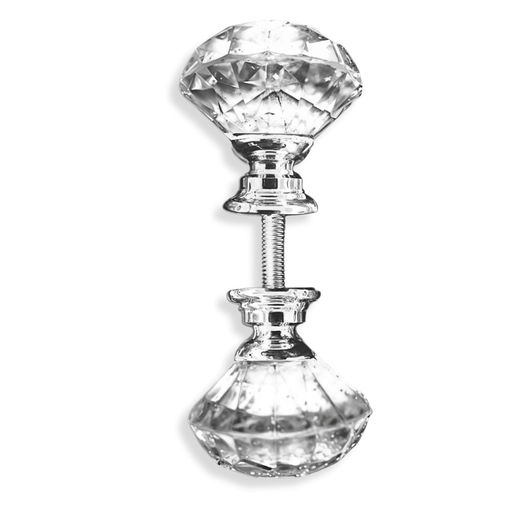 PUXADOR CRISTAL DE 30MM PARA FIXAÇÃO BOX BANHEIRO, MOVEIS