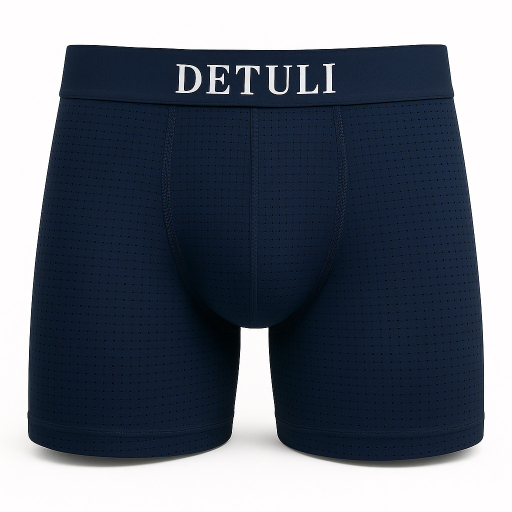 Cueca Boxer Masculina Detuli Poliamida Dry Azul – Leve, Confortável e Respirável