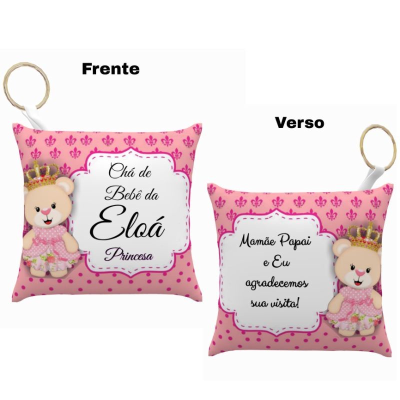 30 Almochaveiros Lembrancinhas Ursa Princesa Chá de bebê, Chá de fraldas, Aniversário e Nascimento Personalizado Almofa