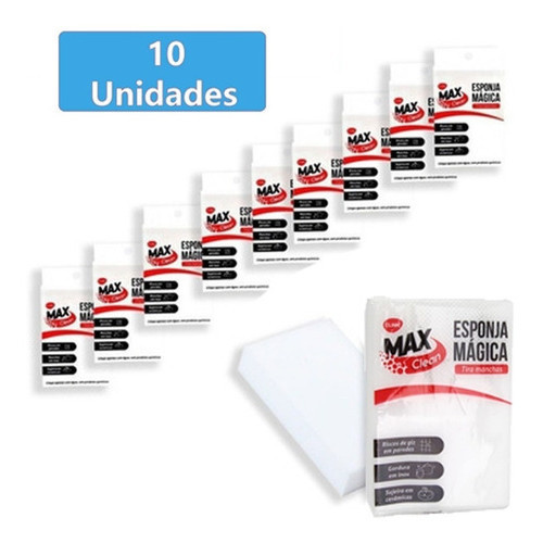 Kit 10 Esponja Mágica Bucha Melamina Buchinha Buxa Manchas