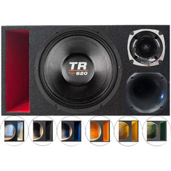 CAIXA TRIO DUTO RÉGUA COLORIDO ALTO FALANTE TRITON TR 620 UNLIKE 500