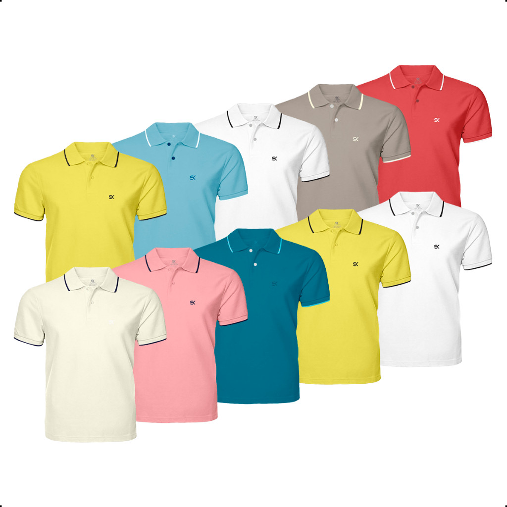 Kit 10 Camisas Blusas Gola Polo Masculina Plus Size Atacado G4 G5 G6 Envio Imediato