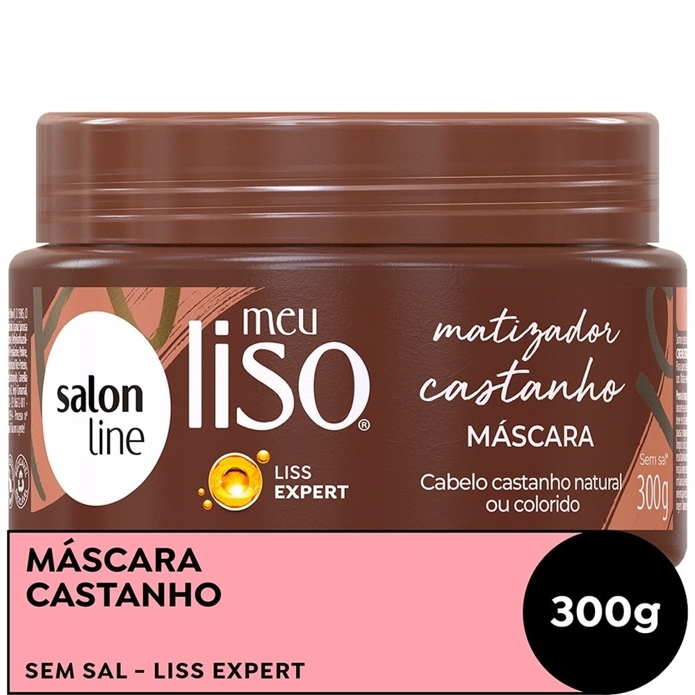 Máscara Hidratação Salon Line Matizadora Meu Liso Castanho Radiante 300g em Oferta na Shopee
