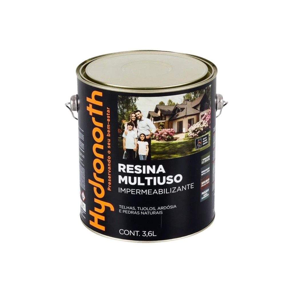 Resina Silicone Premium Brilhante Hydronorth Incolor 3,6litros Incolor