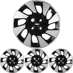 JG 4 Calota Prisma 2014 15 16 Aro 15 Black Piano com Prata Metálico com Emblema