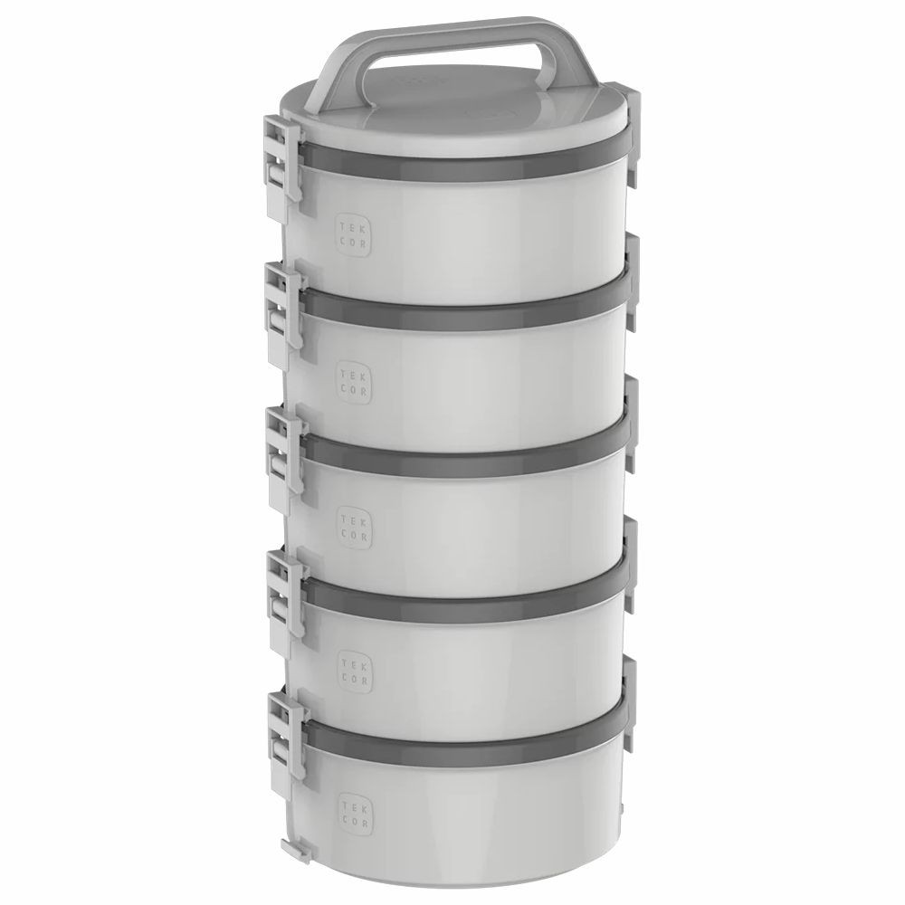 Conjunto Marmita Térmica 5 Unidades Cinza Tekcor Soprano em Oferta na Shopee