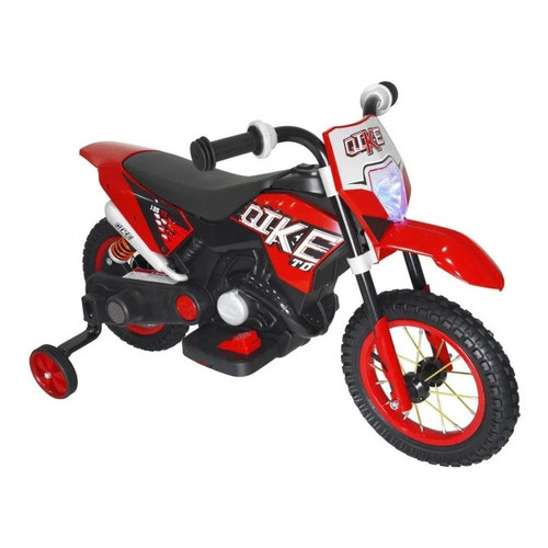 Moto Cross Elétrica Infantil Mini Moto Cross para Crianças Vermelha Bateria Recarregavel 6V