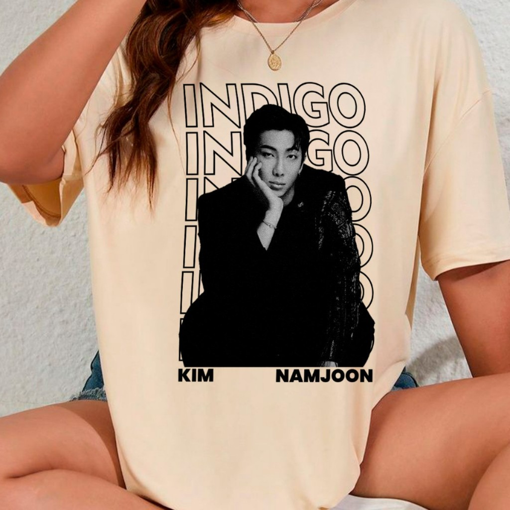 2. Blusa Kpop Algodão Confortável Namjoon Fã Grupo Coreano Camisa Estampa Idol Camiseta