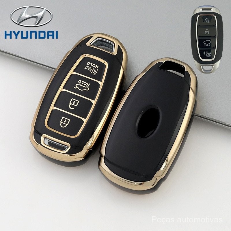 Capa de Chave de Carro Hyundai Compatível com Creta 2022/2023 Chaveiro TPU WBVO