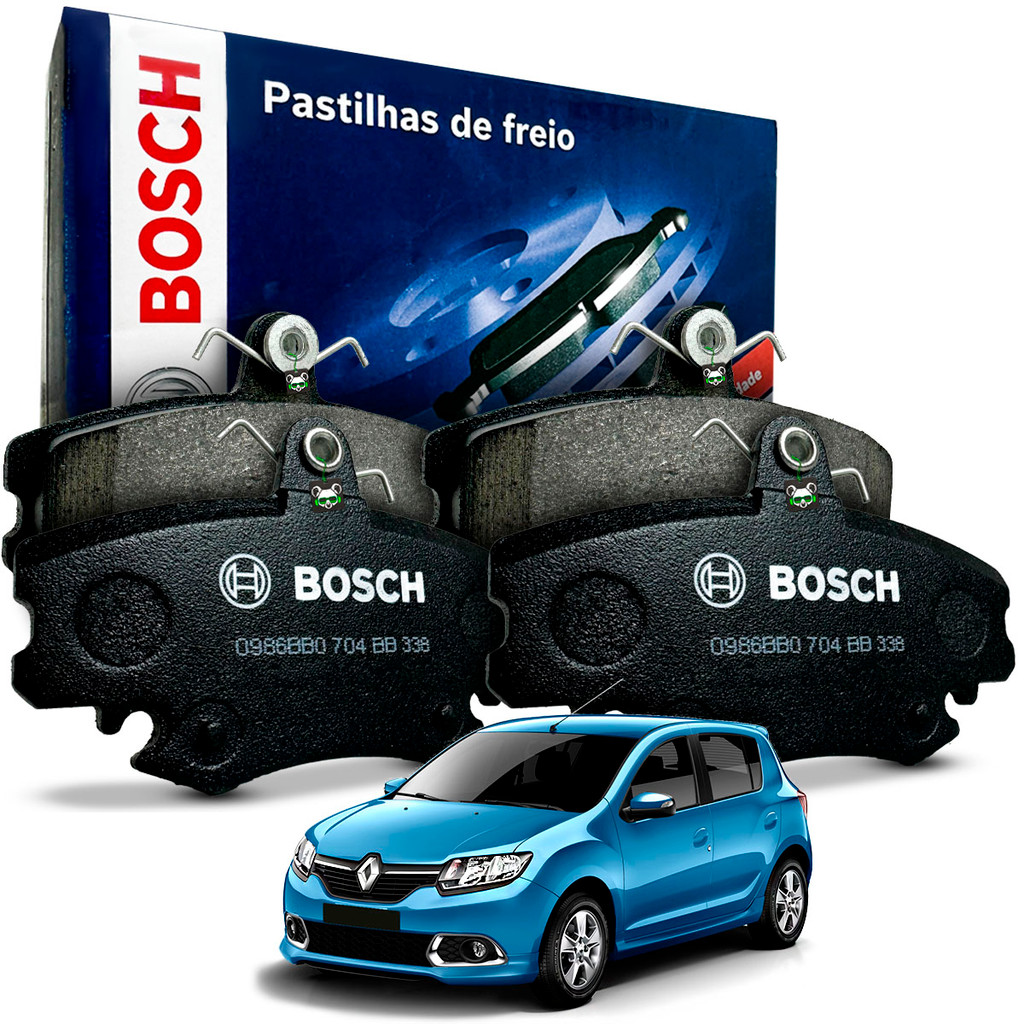 Jogo De Pastilhas Freio Dianteiro Bosch Sandero 2006 A 2014