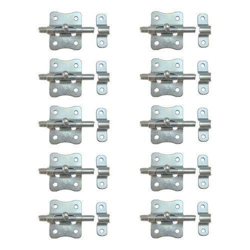 Kit 12 Ferrolho Trinco Tarjeta Pequeno Zincado ESCOLHA O TAMANHO