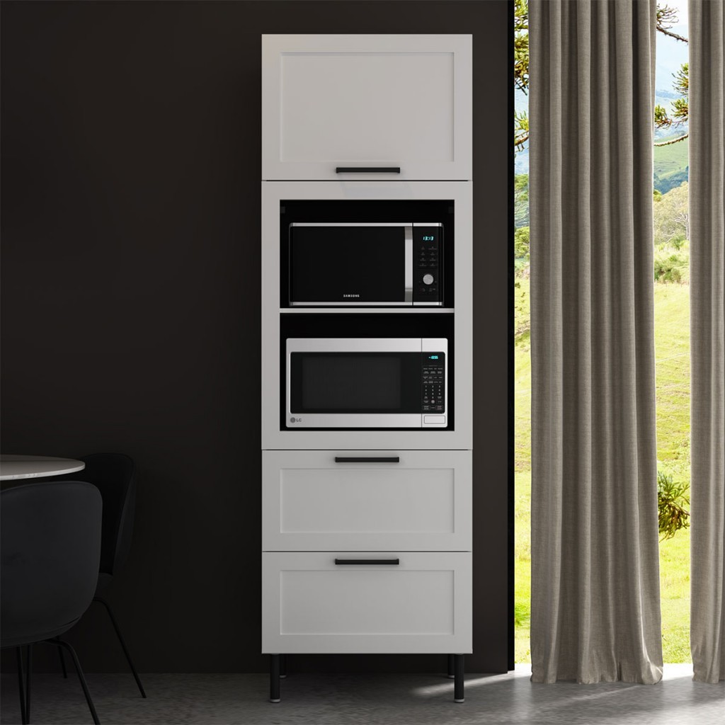 Torre Quente 1 Porta 2 Gavetas Cz3306 Branco - Tecno Mobili em Oferta na Shopee