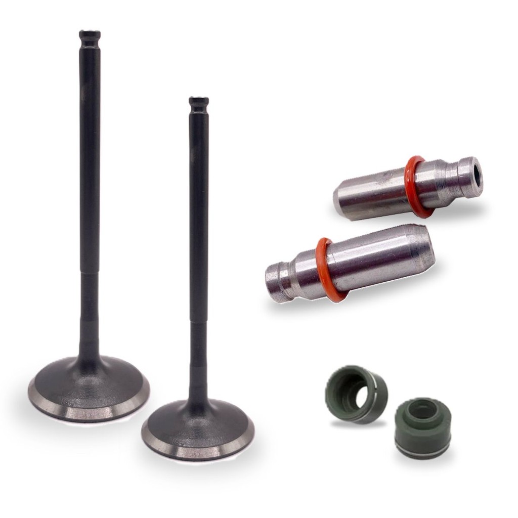 Kit Válvulas + Guias + Retentores Cg 160 Fan / Cg 160 Titan / Nxr 160 Bros