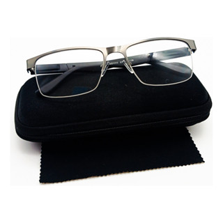 Óculos Sem Grau Armação Metal Fio Nylon Meia Lua Haste Emborrachada Masculino Resistente em Oferta na Shopee