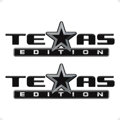 Par Adesivos Texas Edition Eua Caminhonete Emblema Cromado