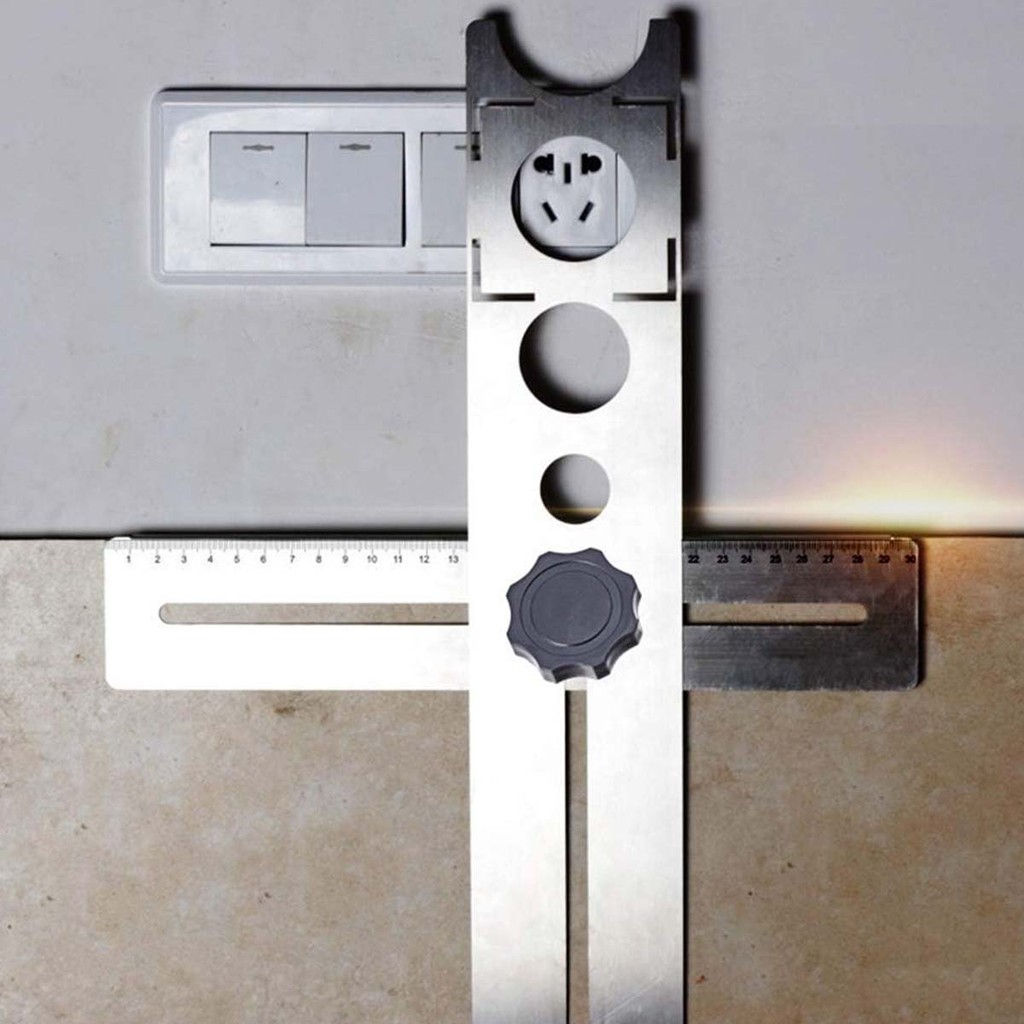 Localizador de furo de telha cerâmica Régua de abertura de furo de telha cerâmica 25mm 40mm 45mm Suporte de furo — imagem 2 de 2