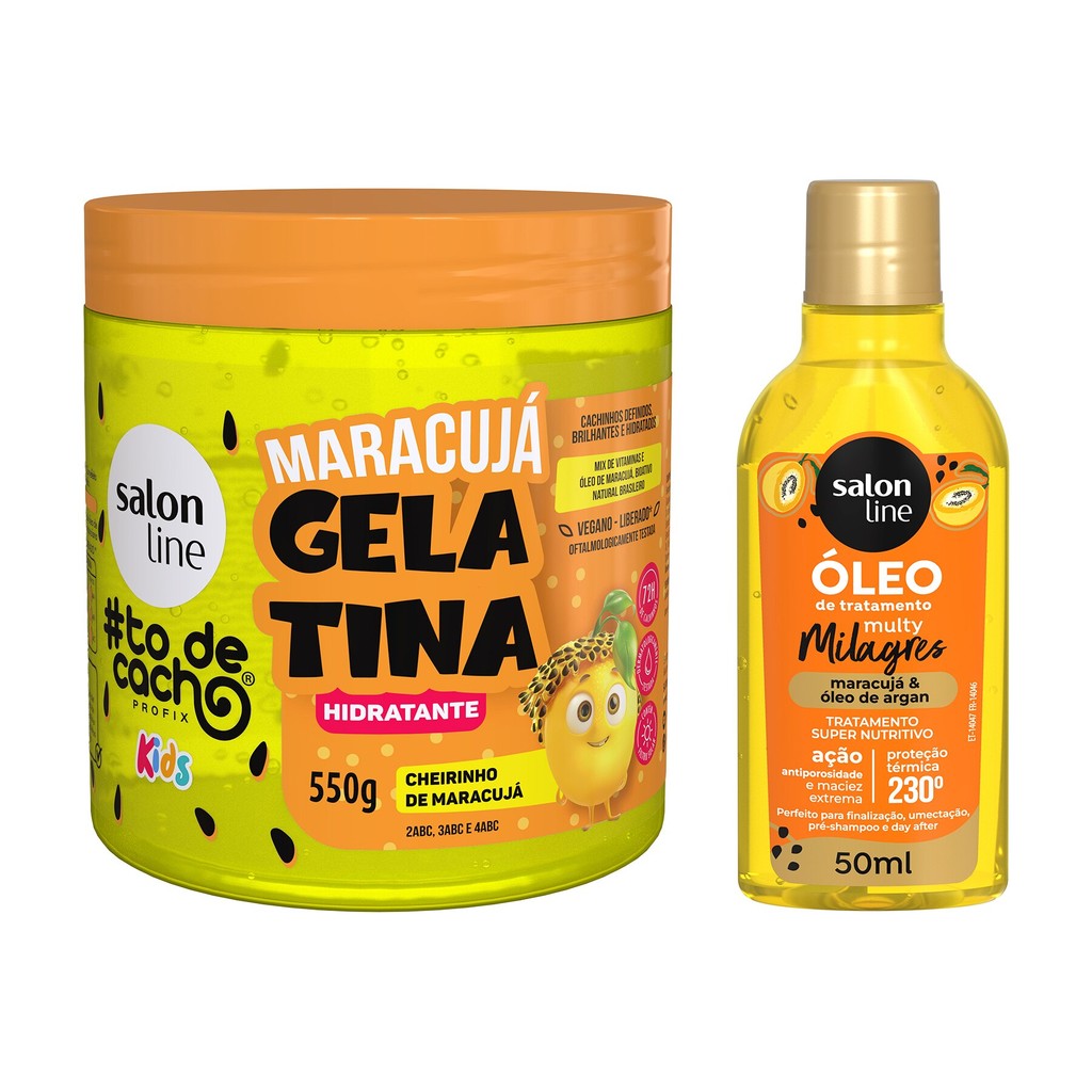 Kit Maracujá com Gelatina e Óleo de Tratamento - Beauty