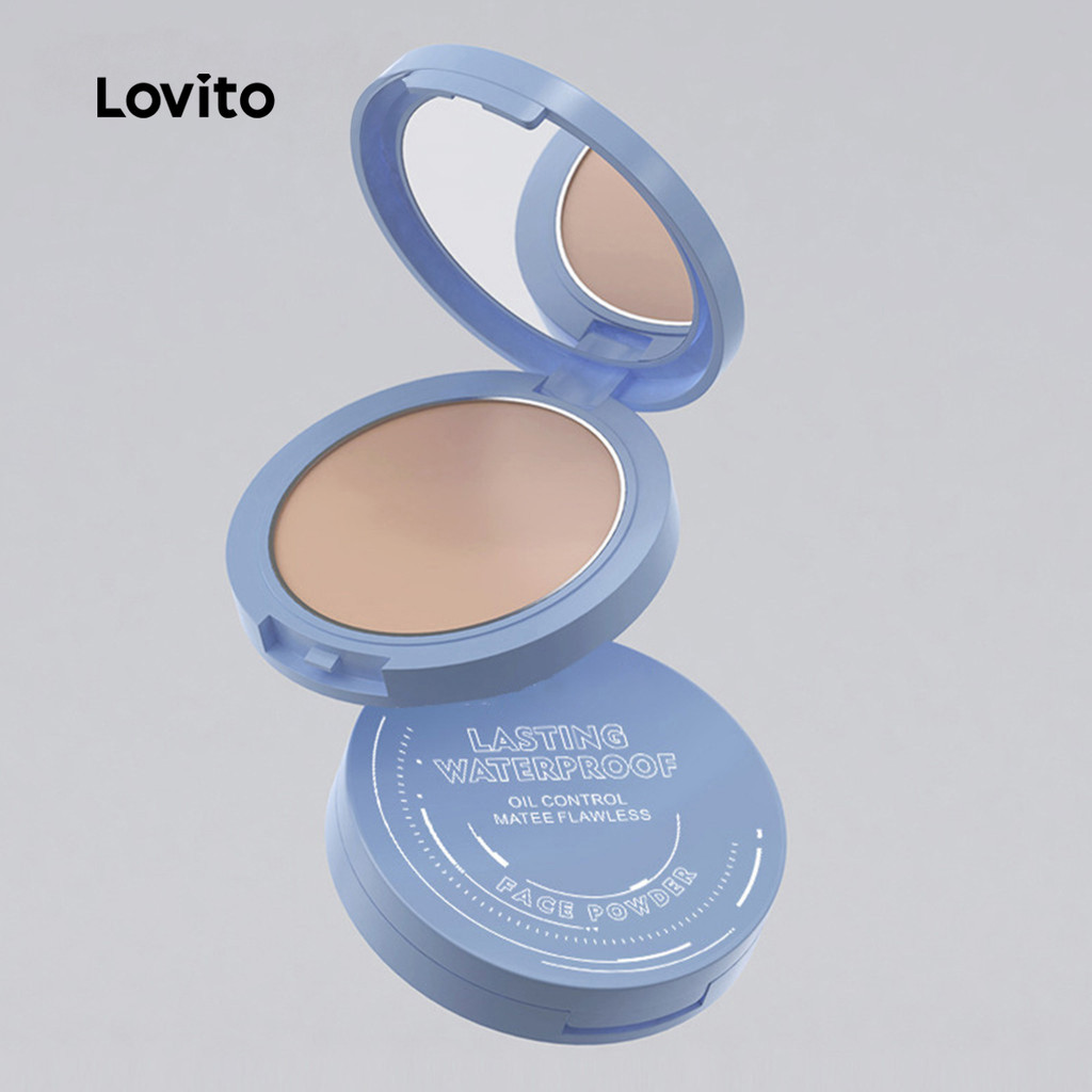 Lovito Pó De Controle De Óleo Liso Casual Fosco À Prova De Água Leveza De Longa Duração Pó Suave Para Mulheres LCS09015 em Oferta na Shopee