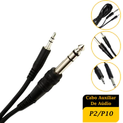 Cabo P2 P10 Estereo Profissional 5 Metros Premium