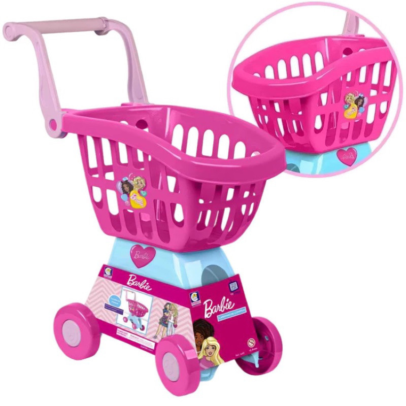 Brinquedo Carrinho de Compras Barbie Chef Mercado e Feira Original Cotiplas